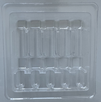 Envases para productos frágiles PET Envases para botellas de vidrio Envases fijos Envases para inyección de agua 1 ml 2 ml 5 ml 10 ml 5 paquetes