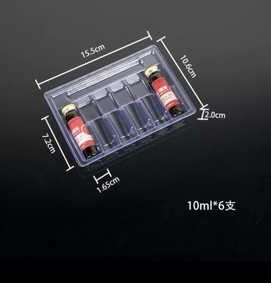 Envases para ampollas de líquido oral de 10 ml Envases para vacío transparentes de PET, envases de 5, 10, 12