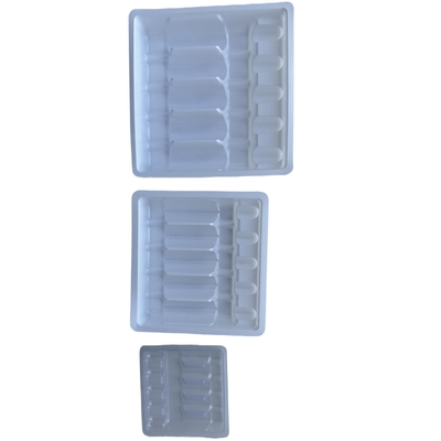 Embalaje en bandeja de PET personalizado para botellas de agua para inyección de medicamentos