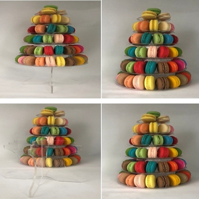 Cajas de papel de macarrones seguros para alimentos personalizables bandejas de macarrones de plástico
