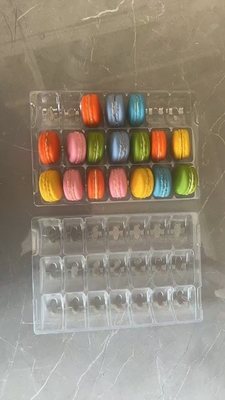 Rectángulo 21 palets embalaje de plástico bandeja de macarrones personalizable