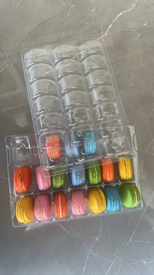 Rectángulo 21 palets embalaje de plástico bandeja de macarrones personalizable