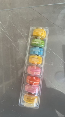 6 palets Embalaje de plástico bandeja de macarrones Embalaje soporte de alimentos personalizados