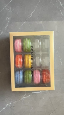12 Embalaje de palets de plástico Embalaje de cajas transparentes de macarrones Embalaje de bandejas de macarrones Embalaje de combinación Personalización