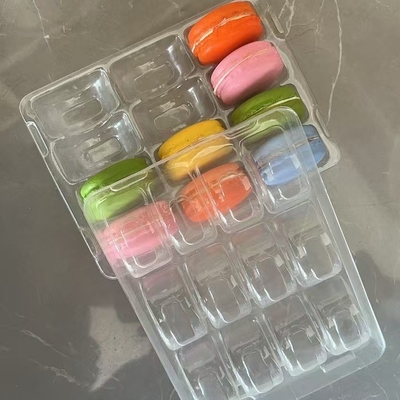 Macaron 35 Envasado en bandeja transparente Caja hecha a mano Envasado de macaron Envasado de chocolate Envasado de tapa superior e inferior Envasado de pastel