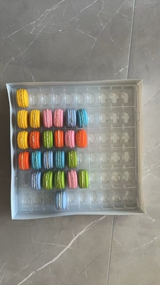 Macaron 60 Envasado en bandeja de macaron transparente Caja hecha a mano Envasado de chocolate