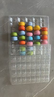 Macaron 40 Caja transparente hecha a mano Envasado en bandeja de macaron Envasado en chocolate Envasado de tapa superior e inferior Envasado de pastel Proveedor