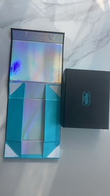 Caja de regalo plegable ecológica con macarrón automático