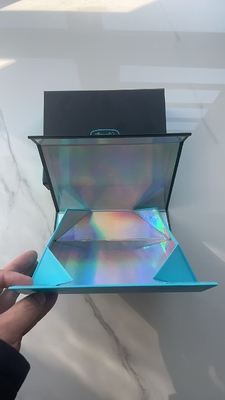 Caja de regalo plegable ecológica con macarrón automático