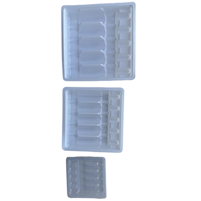 PET10ml de embalaje caja de plástico bandeja de ampolla de seguridad personalizada productos clave bandeja de ampolla personalizada
