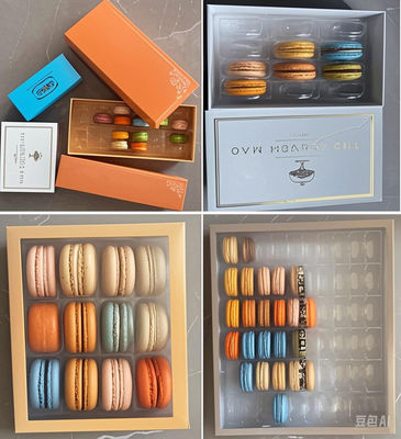 Embalaje de macarrón transparente ecológico con impresión personalizada para expositor y caja de regalo