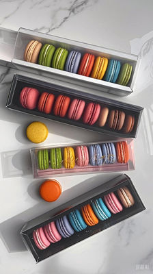 Embalaje de macarrón transparente ecológico con impresión personalizada para expositor y caja de regalo