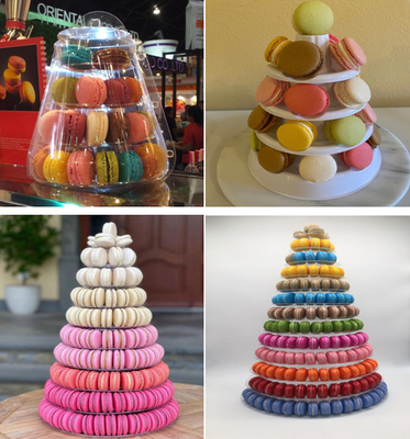 Embalaje de plástico de macarrones personalizable que protege y presenta los pasteles