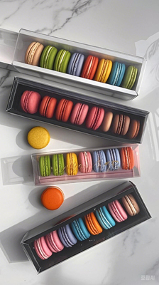 Envases de plástico para macarrones que protegen y presentan delicados pasteles franceses con estilo y comodidad
