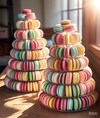 Estand de exhibición de macarrones de 13 pisos Estand de exhibición de macarrones de 13 pisos Estand de exhibición de macarrones multipropósito Estand de exhibición de macarrones multipropósito Torre de macarrones