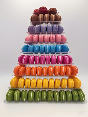 Estand de exhibición de Macarón de 13 pisos Torre de Macarón de 13 pisos Torre de exhibición de Macarón