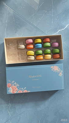 Suministro Macaron 24 embalaje bandejas de macaron cajas de papel de macaron bandejas de plástico de macaron cajas de regalo de macaron cartones de macaron