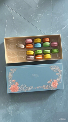Suministro Macaron 24 embalaje bandejas de macaron cajas de papel de macaron bandejas de plástico de macaron cajas de regalo de macaron cartones de macaron