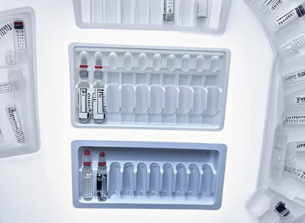 Embalaje farmacéutico personalizado Vial desechable de ampollas de plástico en bandeja médica Vial de ampolla