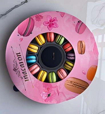 33 Embalaje en cartón de macarrones de granos Display Stand Macaron Tray