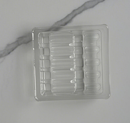 Portador de caja de PVC PET inyección de agua Tonetto ampolla inyección oral de polvo líquido blister envasado en bandeja de plástico de envasado de medicamentos