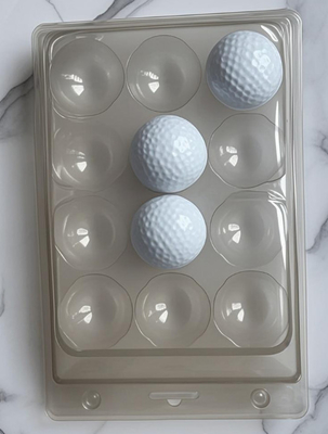 12 Bolas de golf Embalaje transparente Caja de plástico Embalaje Embalaje de bolas de golf