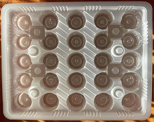 Embalaje de postres de chocolate de PP bandeja a prueba de agua no tóxica