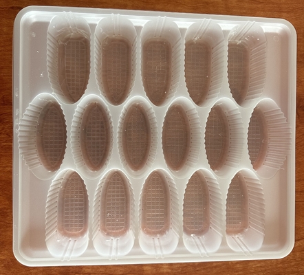 Embalaje de postres de chocolate de PP bandeja a prueba de agua no tóxica
