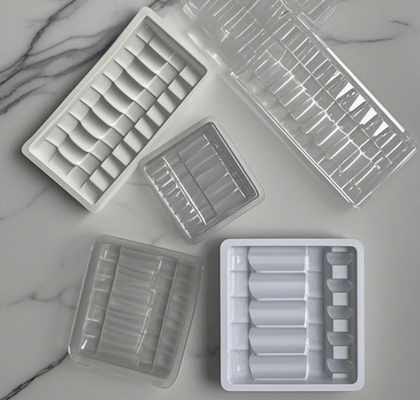 10 ml 10 piezas de porcelana líquida oral bandeja blanca los fabricantes suministran bandeja interna de líquido oral bandeja interna de plástico transparente
