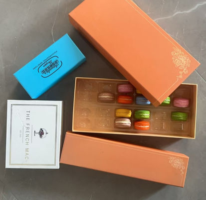 Empaquetado de caja de regalo de macarons, empaquetado de caja de papel para macarons, empaquetado de plástico para macarons