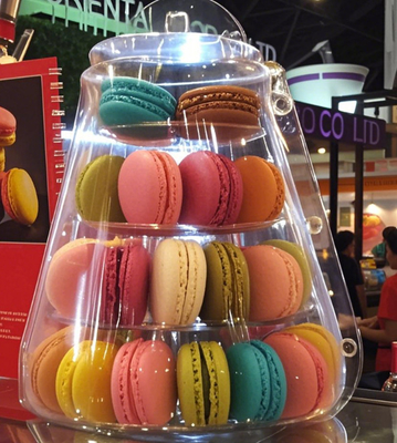 Caja de embalaje de macarrones de alta gama Caja de postre francés de 6 granos Caja de cajón transparente