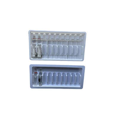 A prueba de golpes No tóxico 1 ml ~ 10 ml Ampola de PET bandeja de inyección de agua