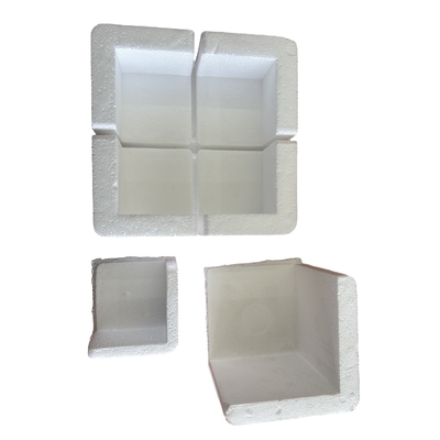 Protección de esquina de espuma EPS protección personalizada de piezas en ángulo recto como placas de vidrio, equipos electrónicos y muebles