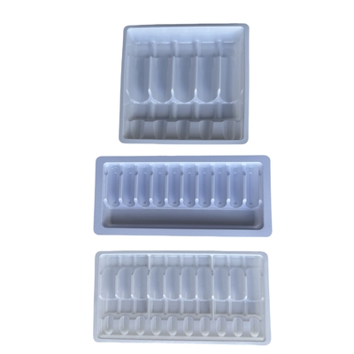 Confección de bandejas de ampollas PET 1ml 2ml 5ml 10ml Confección de bandejas de ampollas