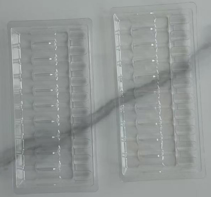Agua ligera aguja botella de vidrio blister envasado botella de Xieling plástico dentro bandeja de inyección de polvo liofilizado ampolla oral líquida