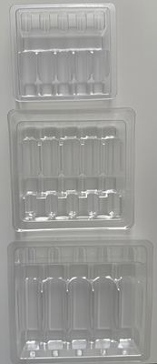 1 ml 2 ml 5 ml 10 ml bandeja de la ampolla de PET de agua para inyección bandeja de embalaje de la ampolla de personalización