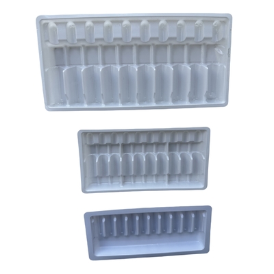 1 ml 2 ml 5 ml 10 ml bandeja de la ampolla de PET de agua para inyección bandeja de embalaje de la ampolla de personalización