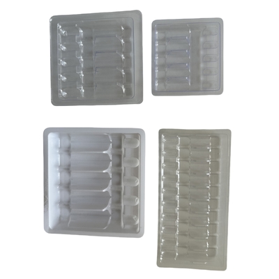 1ml 2ml 5ml 10ml PET Ampola de inyección de agua bandeja de embalaje bandeja de embalaje de formación de vacío personalizada