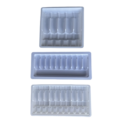 Embalaje de bandeja de vacío personalizada 1 ml 2 ml 5 ml 10 ml bandeja de PET para inyección de agua
