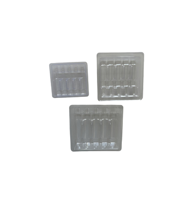 Embalaje personalizado en bandeja de ampollas para inyección de agua 1 ml 2 ml 5 ml 10 ml bandeja de ampolla PET
