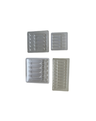 Embalaje personalizado en bandeja de ampollas para inyección de agua 1 ml 2 ml 5 ml 10 ml bandeja de ampolla PET