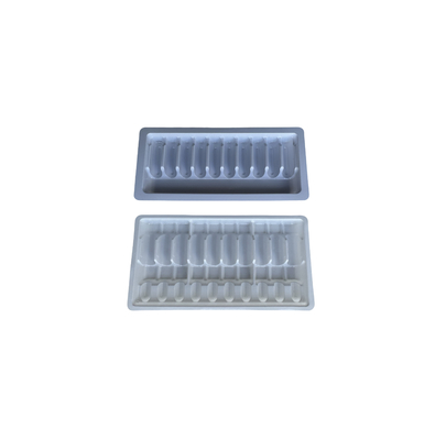 Embalaje personalizado en bandeja de ampollas para inyección de agua 1 ml 2 ml 5 ml 10 ml bandeja de ampolla PET