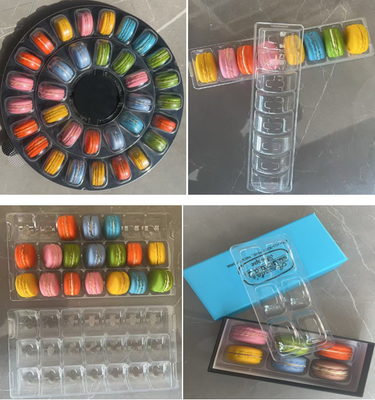 Torre de Macarón de 6 niveles con fondo acrílico