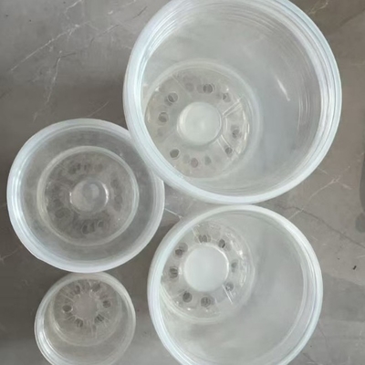 Pot de orquídeas transparente con un revestimiento resistente a los rayos UV