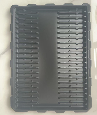 Embalaje personalizado de PS Blister bandejas antiestáticas, bandejas PCBA de plástico conductor antiestático apiladas y discos de rotación