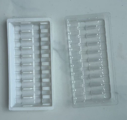1 ml de 5, 10 ampollas interiores de plástico, viales, bandejas, bandejas interiores, bandejas de medicamentos