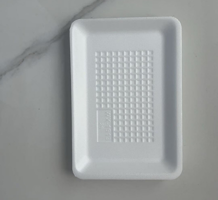 EPS Cuadrado bandejas de alimentos frescos de un solo compartimiento Cajas de atmósfera modificada bandejas de alimentos frescos