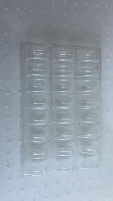 25 Bandejas de plástico para macarons - PET de grado alimenticio, 0,55 mm de grosor, Bandeja reutilizable para envasado de macarons