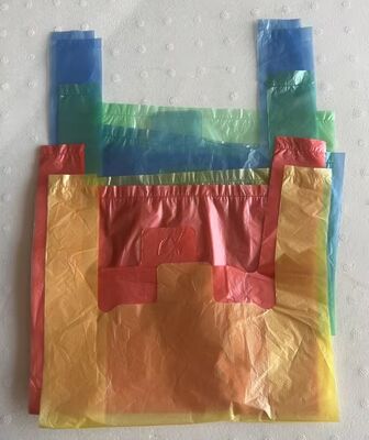Bolsas de compras de HDPE con alta resistencia al impacto, logotipo personalizable y reciclable para uso en supermercados