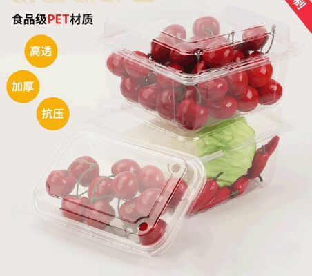 Caja de embalaje blíster personalizada de plástico PET con sellado térmico y material reciclable para frutas y medicamentos